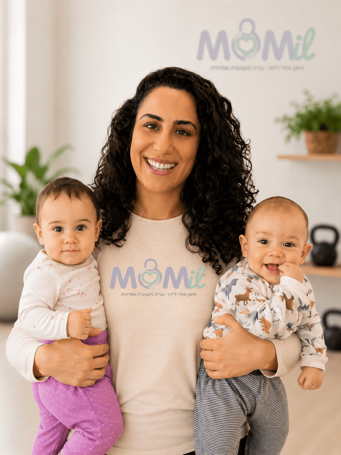 טליה בן סניור – מאמנת בהריון ולאחר לידה, עם תינוקות בסטודיו